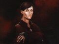 Maria's card portrait in the Pathologic tabletop game