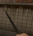 A Knife equipped in the melee slot