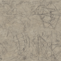Peter Stamatin's sketches inside the Polyhedron lantern structure from Pathologic 2